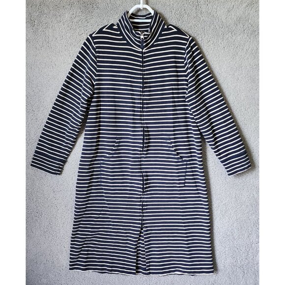 LL Bean Women's Size PL Long Sleeve Full Zip Up Ultra Soft Sweatshirt Long Robe - Picture 1 of 12